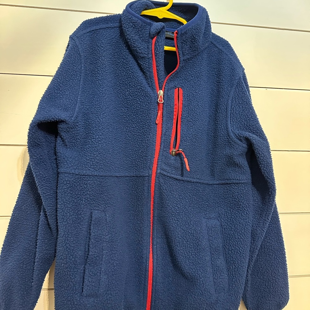 Free Country Navy Fleece Boy’s Jacket with Scarlet Zipper